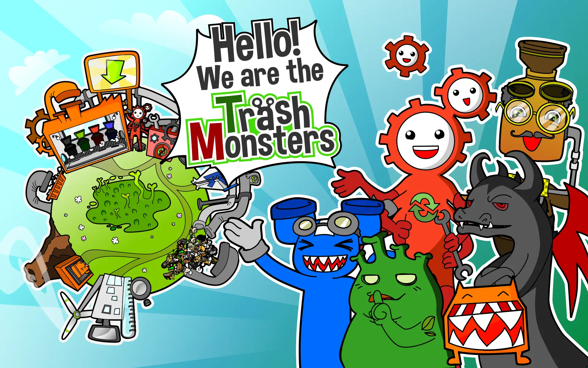 Key visual of Trash Monsters with the trash monsters